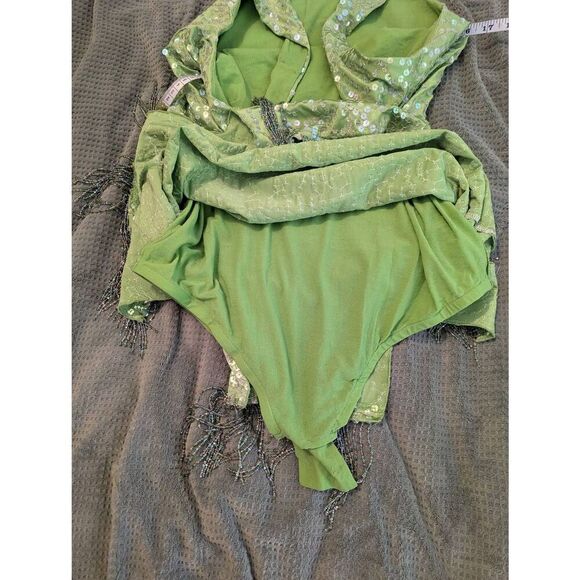 Vintage Hugo Buscati Women's Size 8 Green Sequin Swinger Mini Dress USA - Picture 6 of 9